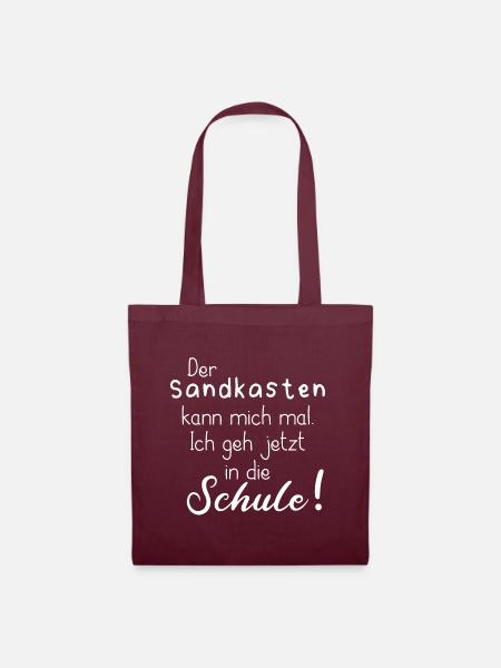 SCHÜLER SCHULE KIND LERNEN KINDERGARTEN SPIELEN - Stoffbeutel - Burgunderrot