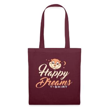 Sweet Dreams shirt - Happy Dreams T shirt - Tote Bag - burgundy - Front