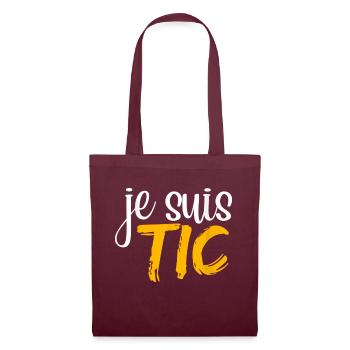 Je Suis TIC - Déguisement 2 Personnes -TIC Et TAC - Sac en tissu - bordeaux - Devant