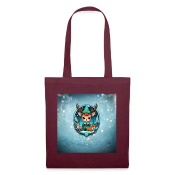 A cute reindeer elf style - Tote Bag - burgundy - Front