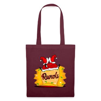 Nikolaus-Ravioli - Stoffbeutel - Burgunderrot - Vorne