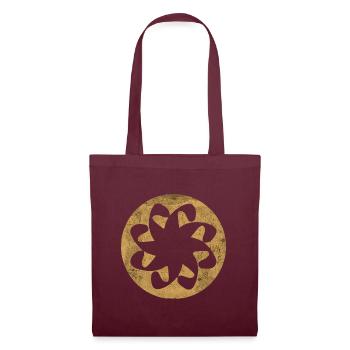 Symbole Chrétien Arménien d’éternité - cercle doré - Sac en tissu - bordeaux - Devant
