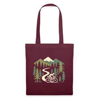 Motif VTT aventureux dans un cadre naturel - Sac en tissu - bordeaux - Devant