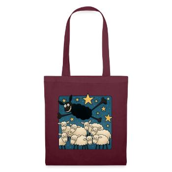 Mouton noir - Sac en tissu - bordeaux - Devant