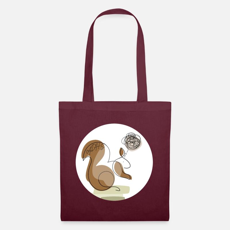 ADHD Neurodivergent - Tote Bag - burgundy