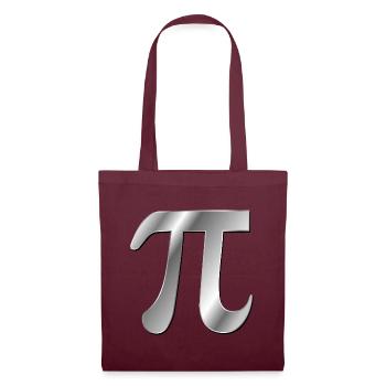 Zahl Pi Mathematik - Stoffbeutel - Burgunderrot - Vorne