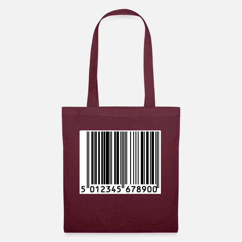 code à barres - Sac en tissu - bordeaux