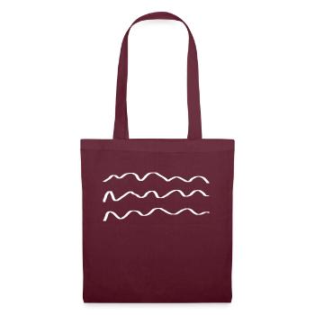 waves - Tote Bag - burgundy - Front