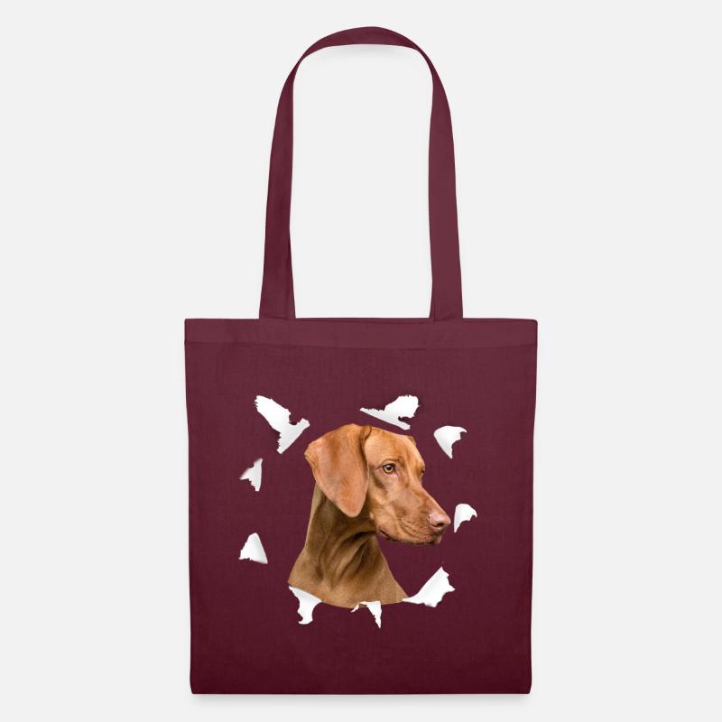Magyar Vizsla Geschenkidee - Vizsla Hund - Stoffbeutel - Burgunderrot