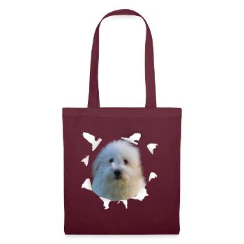 Coton de Tulear - Chien Coton de Tulear - Sac en tissu - bordeaux - Devant