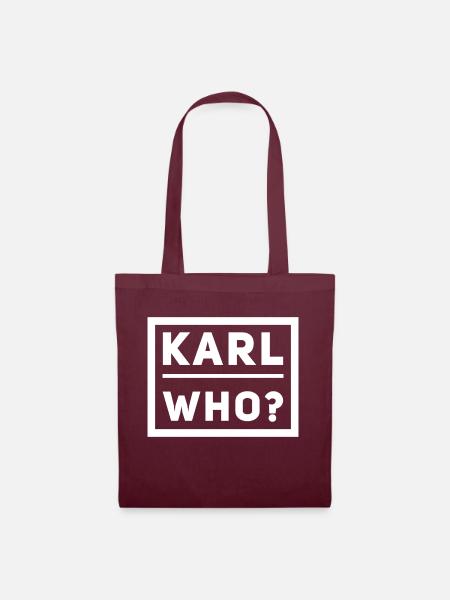 Karl who? - Stoffbeutel - Burgunderrot