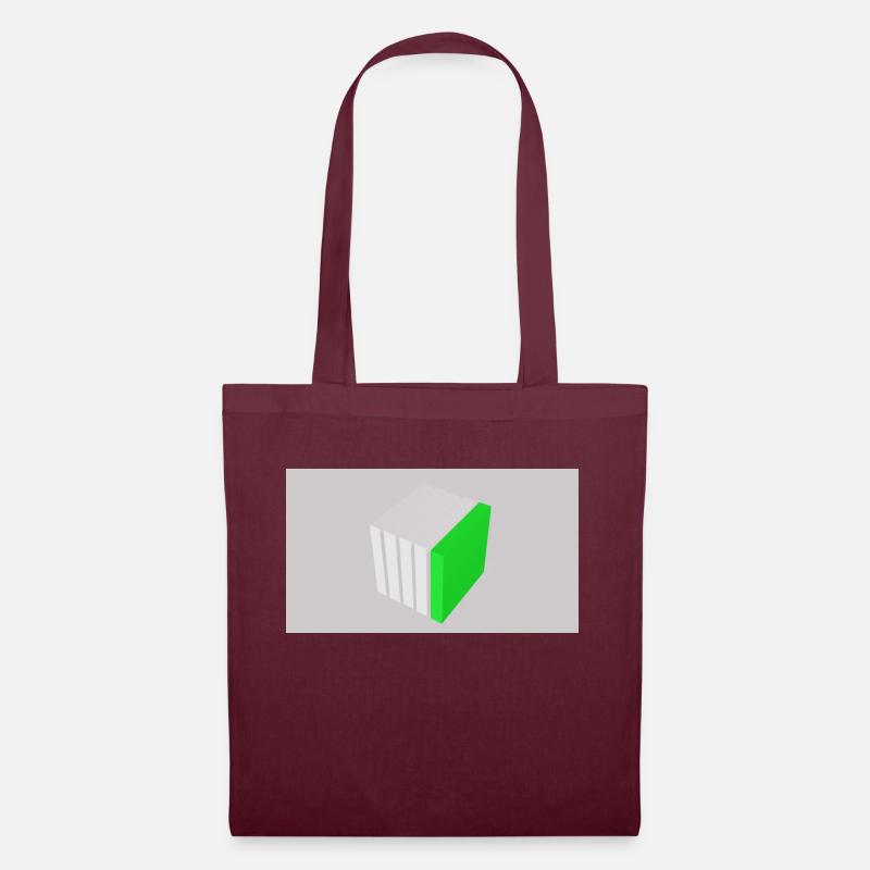 Cube de fendage vert - Sac en tissu - bordeaux