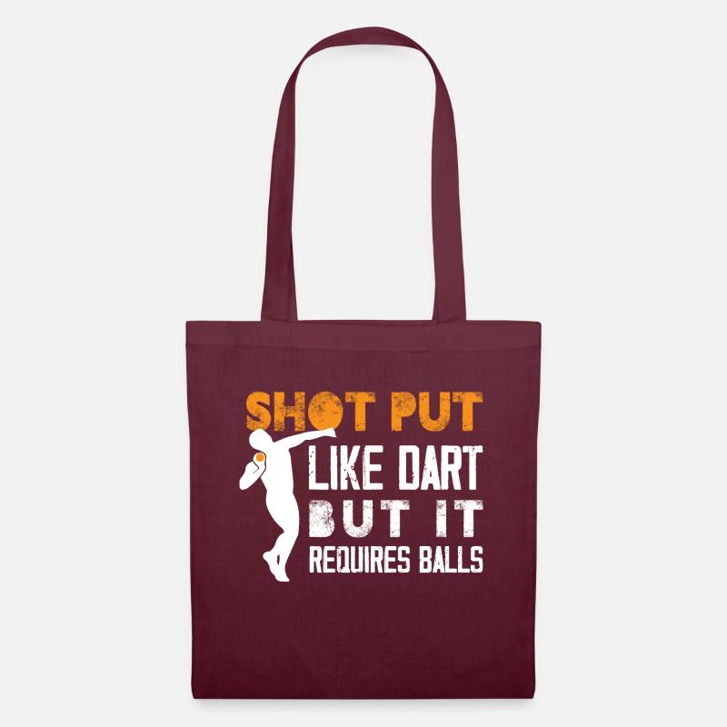 shot put like darts but it requires balls Design - Stoffbeutel - Burgunderrot