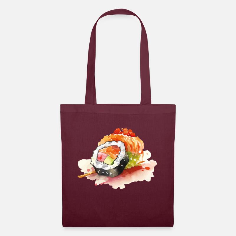Sushi - Tote Bag - burgundy