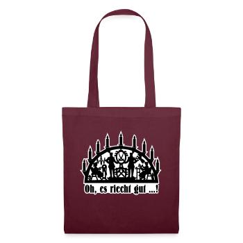 Schwibbogen - Oh es riecht gut (2 color) - Stoffbeutel - Burgunderrot - Vorne