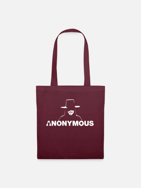 Anonymous Vendetta - Stoffbeutel - Burgunderrot