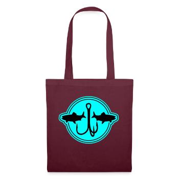 Fishing Symbol Fish Hook - Tote Bag - burgundy - Front