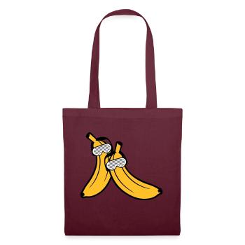 duo couple 2 amis équipe fête fête s amuser soleilb - Sac en tissu - bordeaux - Devant