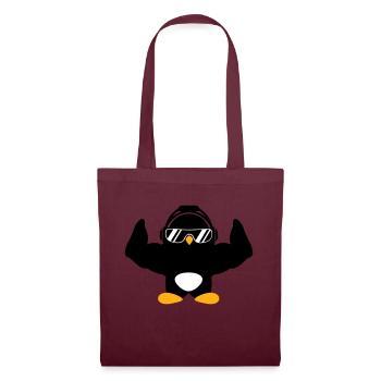 Penguin Bodybuilder Lunettes de soleil Casque Muscles - Sac en tissu - bordeaux - Devant