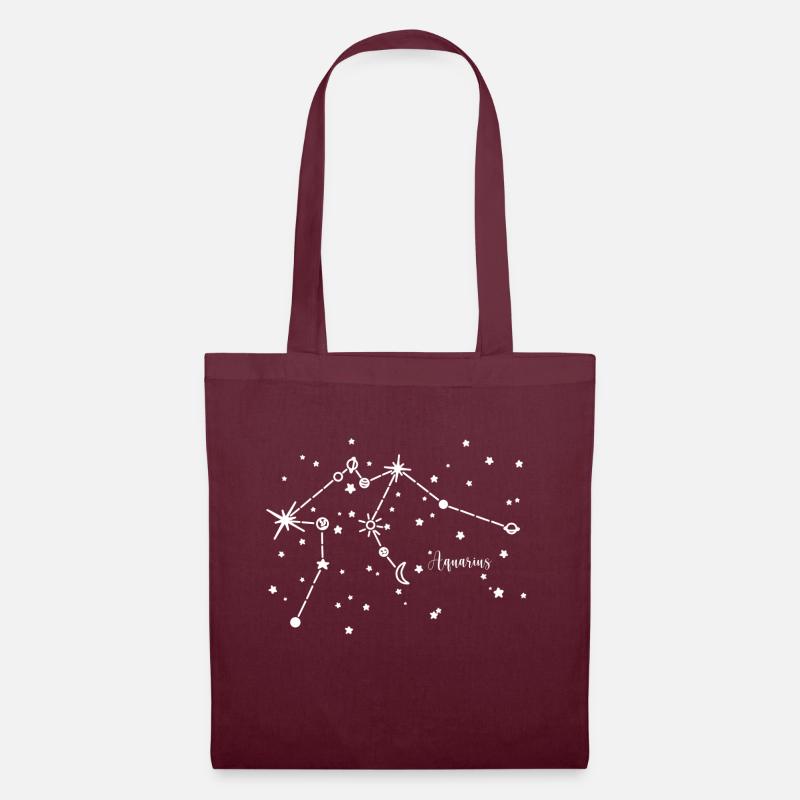 Aquarius, Aquarius, zodiac, sky, planet - Tote Bag - burgundy