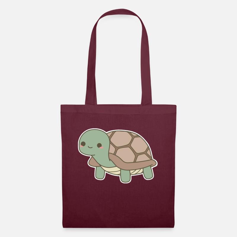 Schildkröte - Stoffbeutel - Burgunderrot