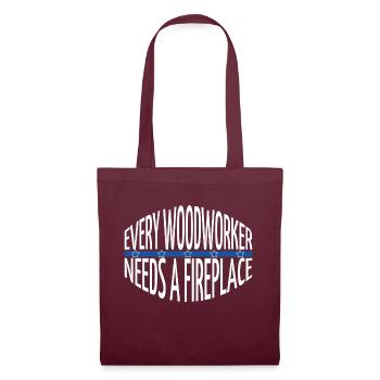 chainsaw grab birthday present carpenter joke joke - Tote Bag - burgundy - Front