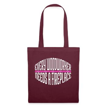 plumber jokes gift idea cool chainsaw - Stoffbeutel - Burgunderrot - Vorne