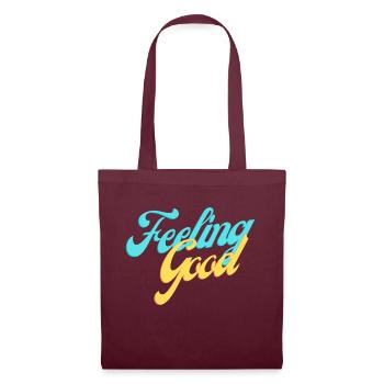 T-shirt personnalisé Feeling Good - Sac en tissu - bordeaux - Devant