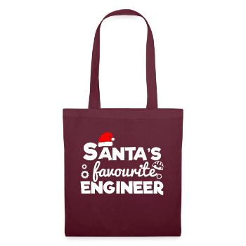 Funny Christmas Santa's favourite engineer - Stoffbeutel - Burgunderrot - Vorne