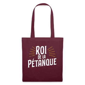 Roi de la pétanque - Sac en tissu - bordeaux - Devant