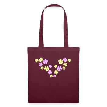 Many Pretty Flowers Colorful Decorative Pattern Beautiful - Tote Bag - burgundy - Front