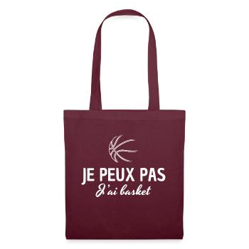 I can't I have basketball - Tote Bag - burgundy - Front