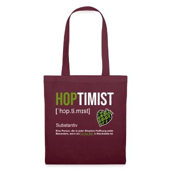 L’optimiste de la bière - Sac en tissu - bordeaux - Devant