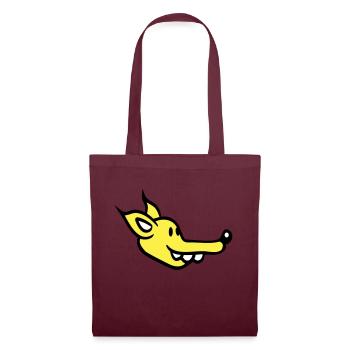 Visage de chien Petit chiot heureux Animal de compagnie - Sac en tissu - bordeaux - Devant