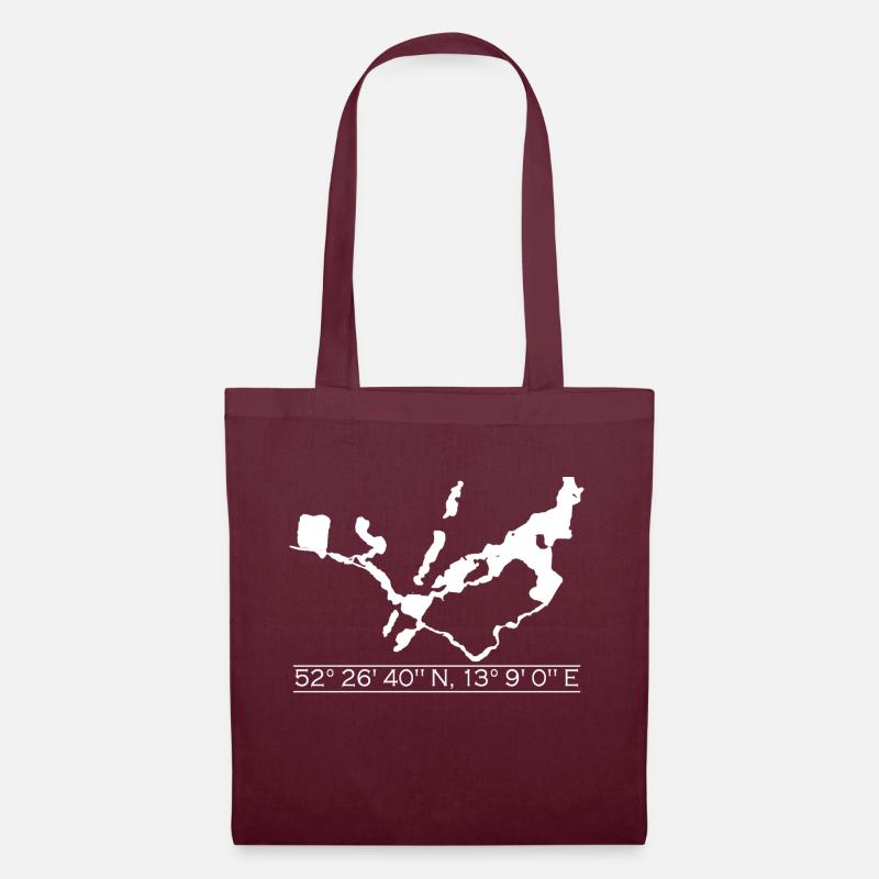 Wannsee | Coordinates | White II - Tote Bag - burgundy