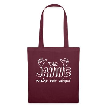 janine - Stoffbeutel - Burgunderrot - Vorne