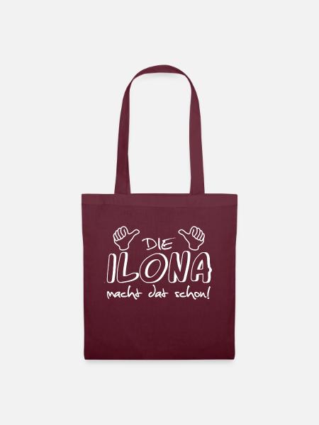 Ilona - Stoffbeutel - Burgunderrot