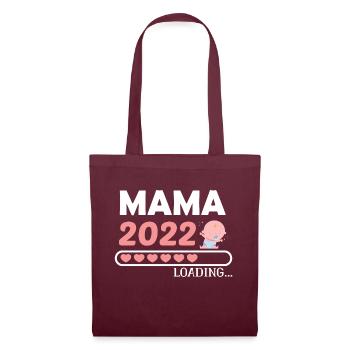 Maman charge 2022 - Sac en tissu - bordeaux - Devant
