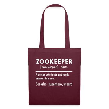 Zookeeper Definition Superhero Wizard - Stoffbeutel - Burgunderrot - Vorne