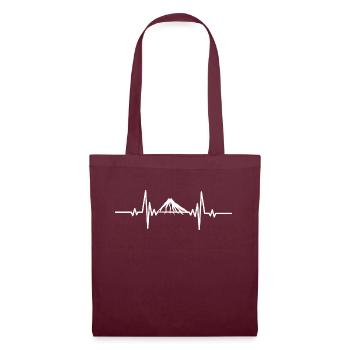Battement de cœur grande montagne - Sac en tissu - bordeaux - Devant