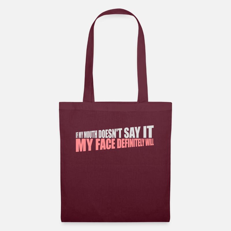 my face definitely will - Tote Bag - burgundy