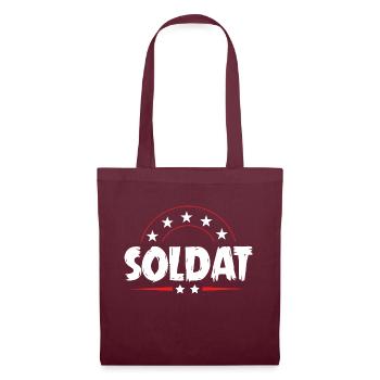 Soldat Beruf - Stoffbeutel - Burgunderrot - Vorne