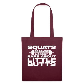 Squats Parce que personne ne rappe sur les petites fesses 2 - Sac en tissu - bordeaux - Devant
