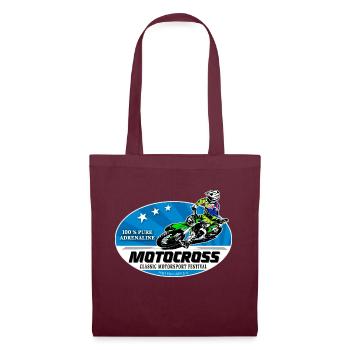Moto Cross - Motocross - Supercross - Stoffbeutel - Burgunderrot - Vorne