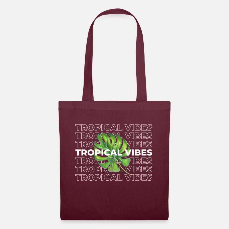 Tropical Vibes - Stoffbeutel - Burgunderrot