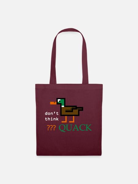 Enten-Quacksalber - Stoffbeutel - Burgunderrot
