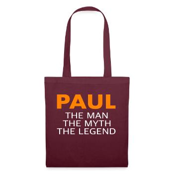 Paul Saying The Man The Myth The Legend - Tote Bag - burgundy - Front