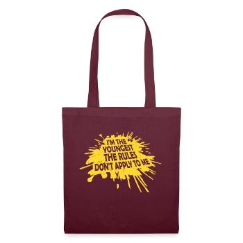 I'm The Youngest The Rules Don't Apply To Me Joke - Tote Bag - burgundy - Front