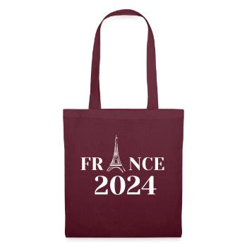 Frankreich 2024 - Stoffbeutel - Burgunderrot - Vorne