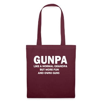 Gunpa comme un grand-père normal mais plus amusant et possède - Sac en tissu - bordeaux - Devant